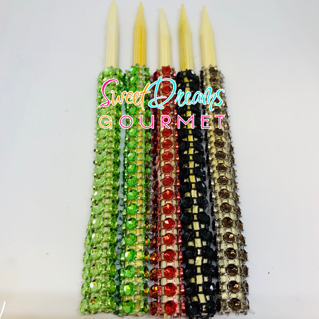 Double Stack Chocolate Rice Crispy Pops with Bling Sticks- 1 Doz - Sweet  Dreams Gourmet